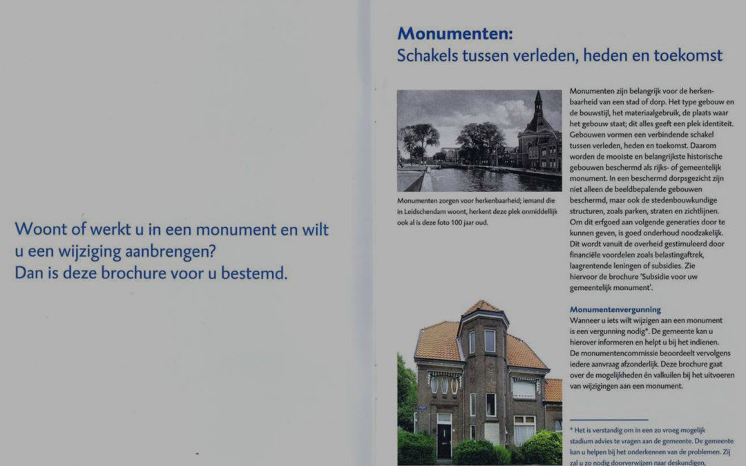 Brochure voor monumenteneigenaren